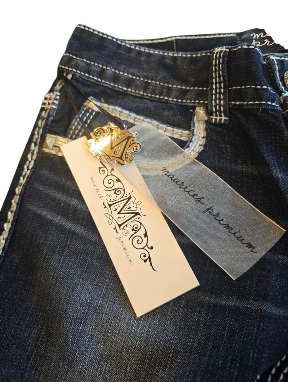 Maurices Premium Low Rise Boot Cut Blue Jeans 5/6 - Picture 8 of 10
